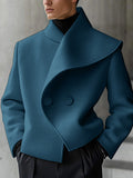 Mens Asymmetric Design Long-Sleeve Blazer SKUK94589