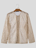 Mens New Chinese Style Jacquard See Through Cardigan SKUK48608