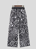 Mens Zebra Print Side Pockets Casual Pants SKUK62615