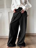 Mens Solid Color Loose Fit Wide Leg Pants SKUK64344