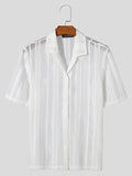 Mens Mesh See Through Short Sleeve Shirt SKUK57942