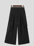 Mens Solid Color Piped Design Long Pant SKUK72508