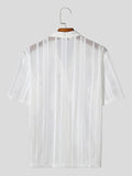 Mens Mesh See Through Short Sleeve Shirt SKUK57942