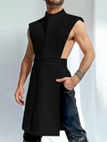 Mens Asymmetric Hem Design Sleeveless Tank SKUK90468