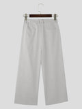 Mens Casual High Waisted Straight Leg Pant SKUK67485