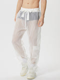 Mens Casual Striped See-Through Pant SKUK62925