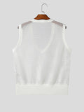 Mens Solid Mesh See Through Sleeveless Vest SKUK61371