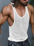 Mens Mesh See Through Casual Sleeveless Tank SKUK05476