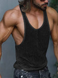 Mens Mesh See Through Casual Sleeveless Tank SKUK05476